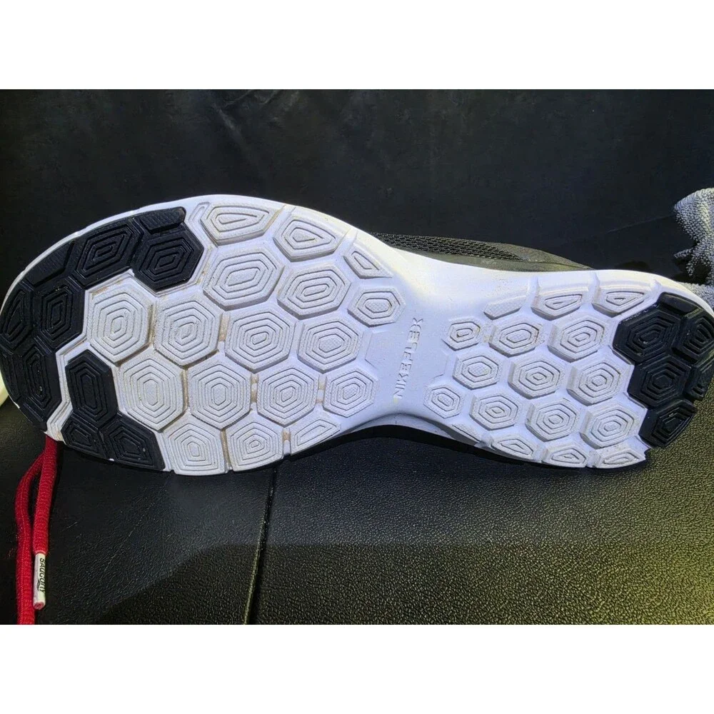 Nike Flex TR6 Training Shoes Women's US 8 Black White 831575-001 Red Laces